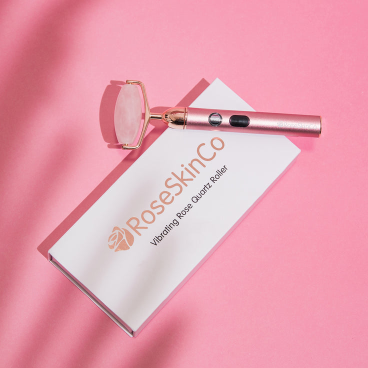 RoseSkinCo Riya Rose Quartz Facial Roller